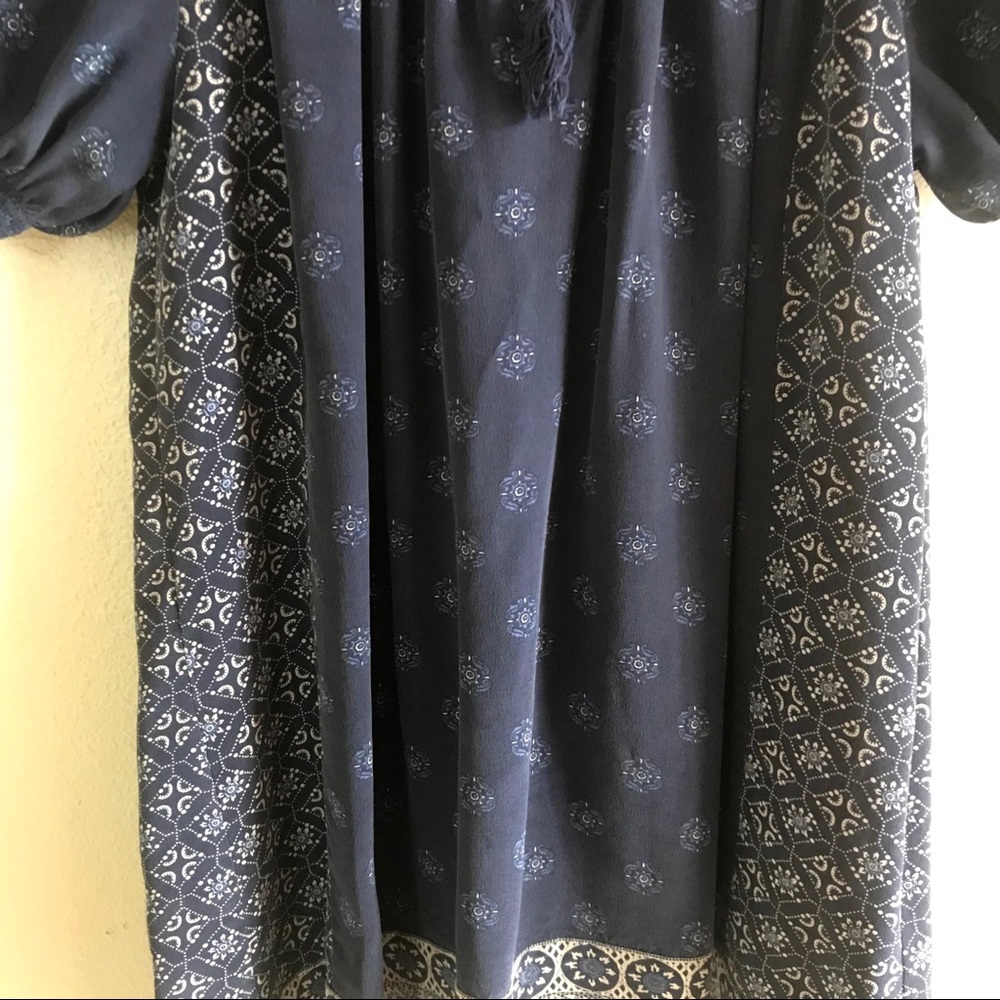 Joie Masha Silk Print Navy Short Sleeve Top Small - Picture 3 of 6